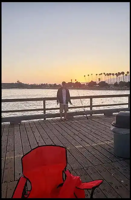 Night time fishing inspiration for the Book Author and Veteran David Haave writing Little Dannys Dream Bus adventures -- David Haave